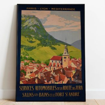 Jura Travel Poster Vintage Travel Print France Wall Art Print Canvas Print Wall Decor Hanger Framed Print