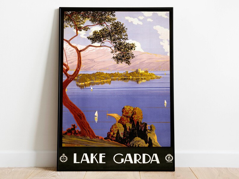 Lake-Garda-Vintage-Wall-Art-Print-Italy-Travel-Print-Canvas-Print-Wall-Decor-Poster-Vintage Lake Garda Vintage Wall Art Print Italy Travel Print Canvas Print Wall Decor Poster Vintage