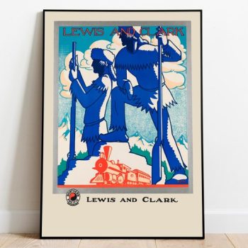 Lewis and Clark Expedition Art Print Vintage Wall Art Print USA Wall Poster Canvas Print Hanger Framed