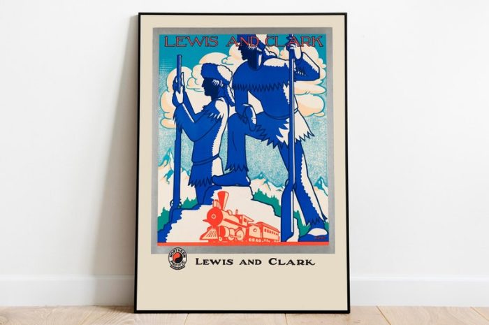 Lewis and Clark Expedition Art Print Vintage Wall Art Print USA Wall Poster Canvas Print Hanger Framed