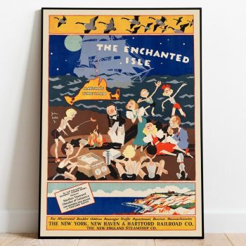 Martha's Vineyard Poster Vintage Massachusetts Vintage Travel Poster Framed Art Wall Art Canvas Poster Art Wall Art Print