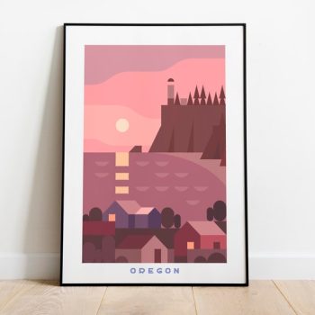Minimalist Oregon Travel Art Canvas Wall Decor Print Wall Decor Oregon Wall Art