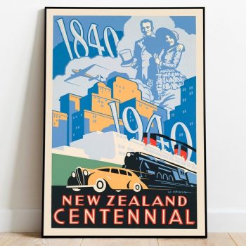 New Zealand Poster Vintage Framed Art New Zealand Vintage Travel Poster Canvas Print Wall Art Wall Prints Poster Art Wall Art Decor
