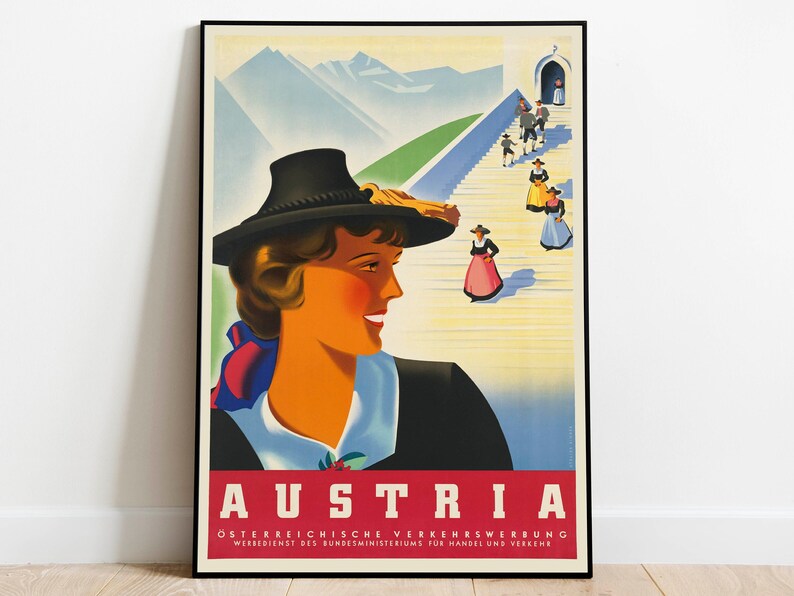 Poster Vintage Austria Framed Prints Hanger Framed Print Prints Wall Art Gallery Wrap Canvas Print Poster Art Art Print for Wall Decor