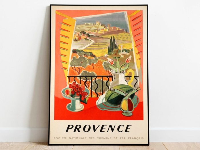 Provence Travel Poster Vintage Travel Print France Wall Art Print Canvas Print Wall Decor Hanger Framed Print