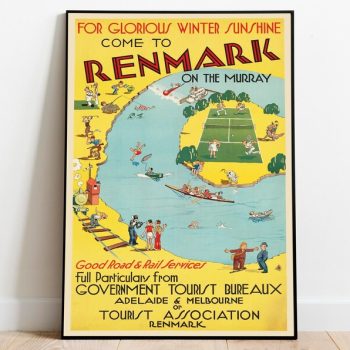 Renmark Wall Art Print Vintage Poster Art South Australia Travel Print Canvas Print Wall Art