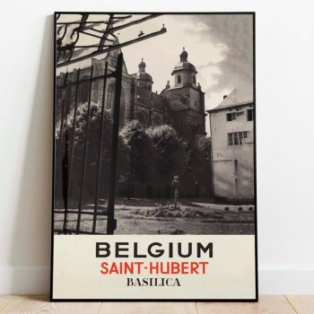 Saint Hubert Vintage Wall Art Print Belgium Travel Print Canvas Print Wall Decor Poster Vintage