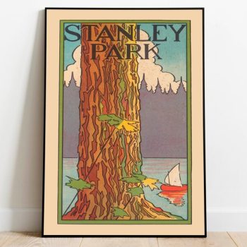 Stanley Park Art Print for Wall Decor Framed Wall Print Canvas Print Wall Art Vancouver Vintage Travel Poster Wall Poster