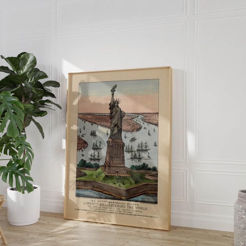 Statue-of-Liberty-Wall-Art-Prints-Canvas-Print-Wall-Art-New-York-Vintage-Travel-Posters-Framed-Prints-Poster-Art-1
