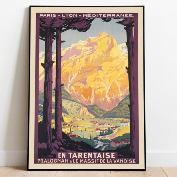 Tarentaise Valley Gallery Wall Prints Canvas Print Wall Art France Vintage Travel Posters Framed Prints Poster Art
