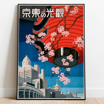 Tokyo Vintage Travel Poster s Canvas Print Wall Decor Hanger Framed Print Wall Prints Poster Art