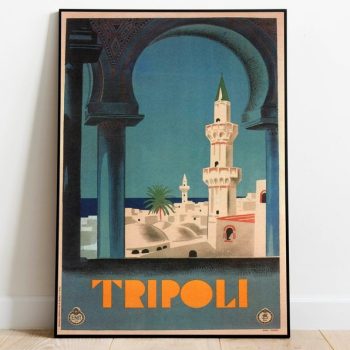 Tripoli Travel Poster Vintage Travel Print Libya Vintage Wall Art Print Canvas Print Wall Decor Hanger Framed Print
