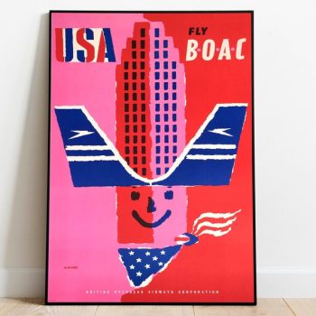 United States Travel Poster Vintage Travel Print USA Wall Art Print Canvas Print Wall Decor Hanger Framed Print