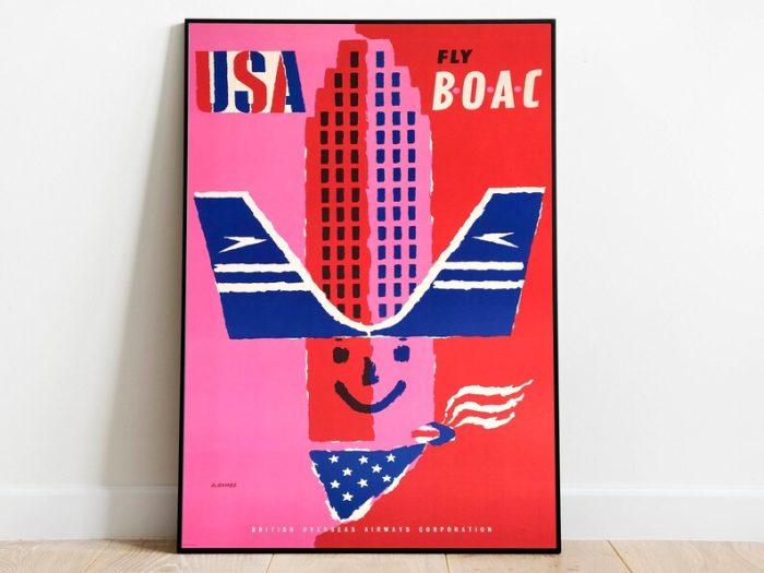 United States Travel Poster Vintage Travel Print USA Wall Art Print Canvas Print Wall Decor Hanger Framed Print