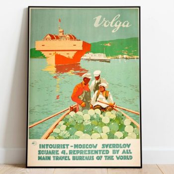 Volga Vintage Travel Poster Art History s Vintage Wall Art Wall Prints Canvas Art Poster Art