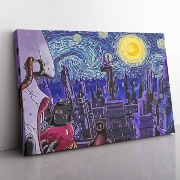 Akatsuki Amekagure Naruto Starry Night Canvas Poster Print Wall Art Decor