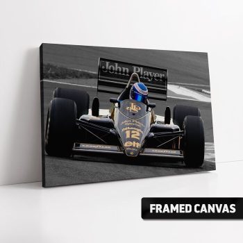 Ayrton Senna 1985 F1 John Player Team Lotus Jps Canvas Poster Print Choice Of Five Sizes