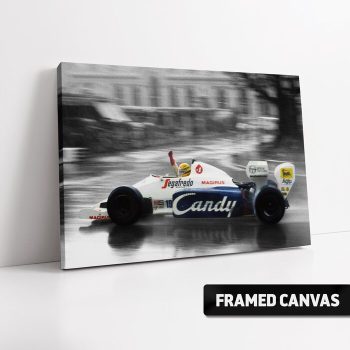 Ayrton Senna'S First Podium 1984 Monaco Gp Toleman F1 Canvas Poster Print