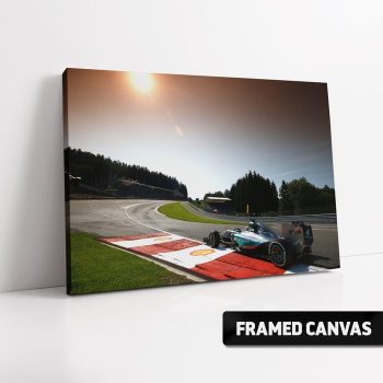 Belgian Grand Prix 2016 Lewis Hamilton Canvas Print F1 Formula One Motorsport Poster F1 Fan Gift