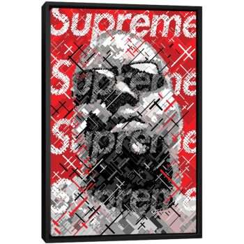 Big Supreme - Black Framed Canvas, Stretched Wrapped Canvas Print, Wall Art Decor