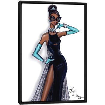 Black Breakfast At Tiffany's - Black Framed Canvas