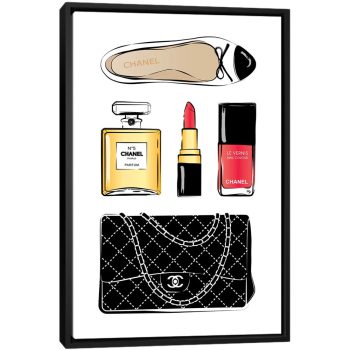 Chanel Love - Black Framed Canvas
