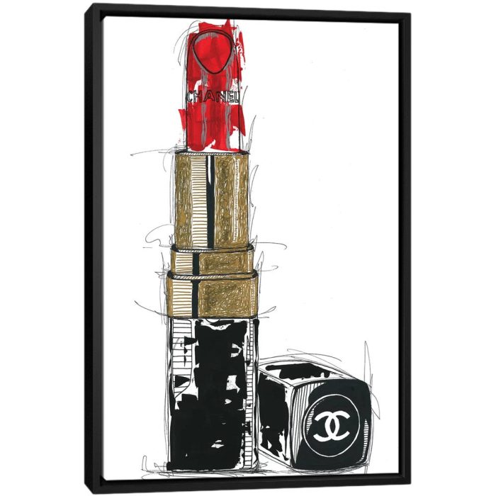 Chanel Rouge - Black Framed Canvas