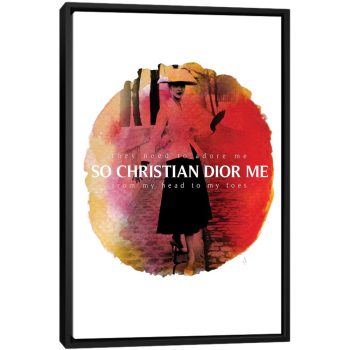 Christian Dior Me - Black Framed Canvas