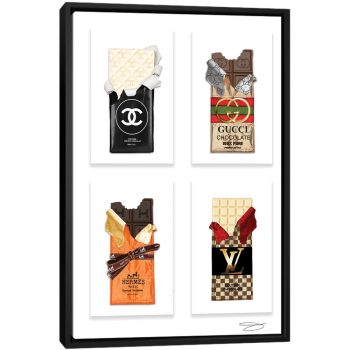 Couture Cravings - Black Framed Canvas