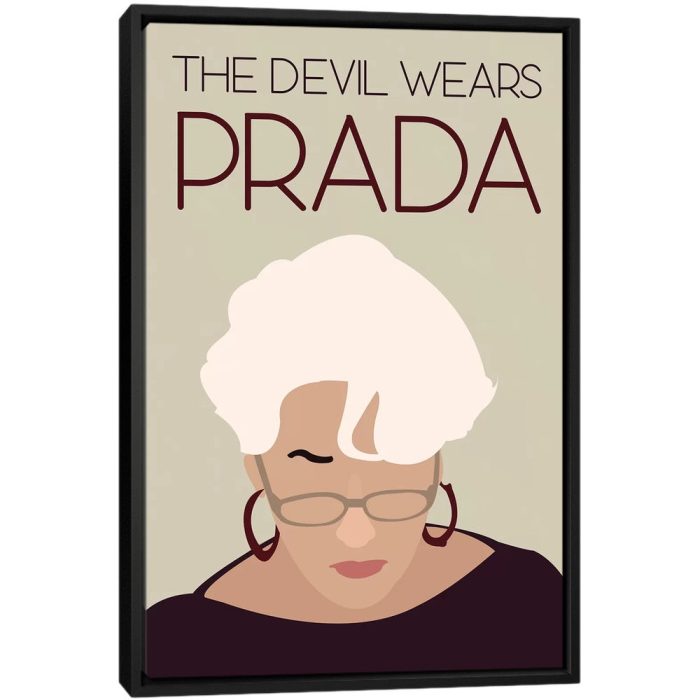 Devil Wears Prada Minimalist Poster - Black Framed Canvas