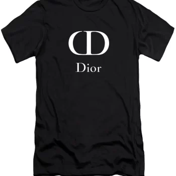 Dior White Logo Black Luxury Brand Unisex T-Shirt Kid T-Shirt LTS005