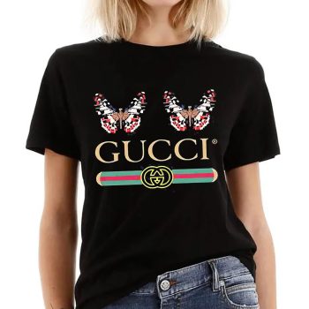 Double Butterfly Gucci Shirt Gucci Logo Unisex T-Shirt WTS419