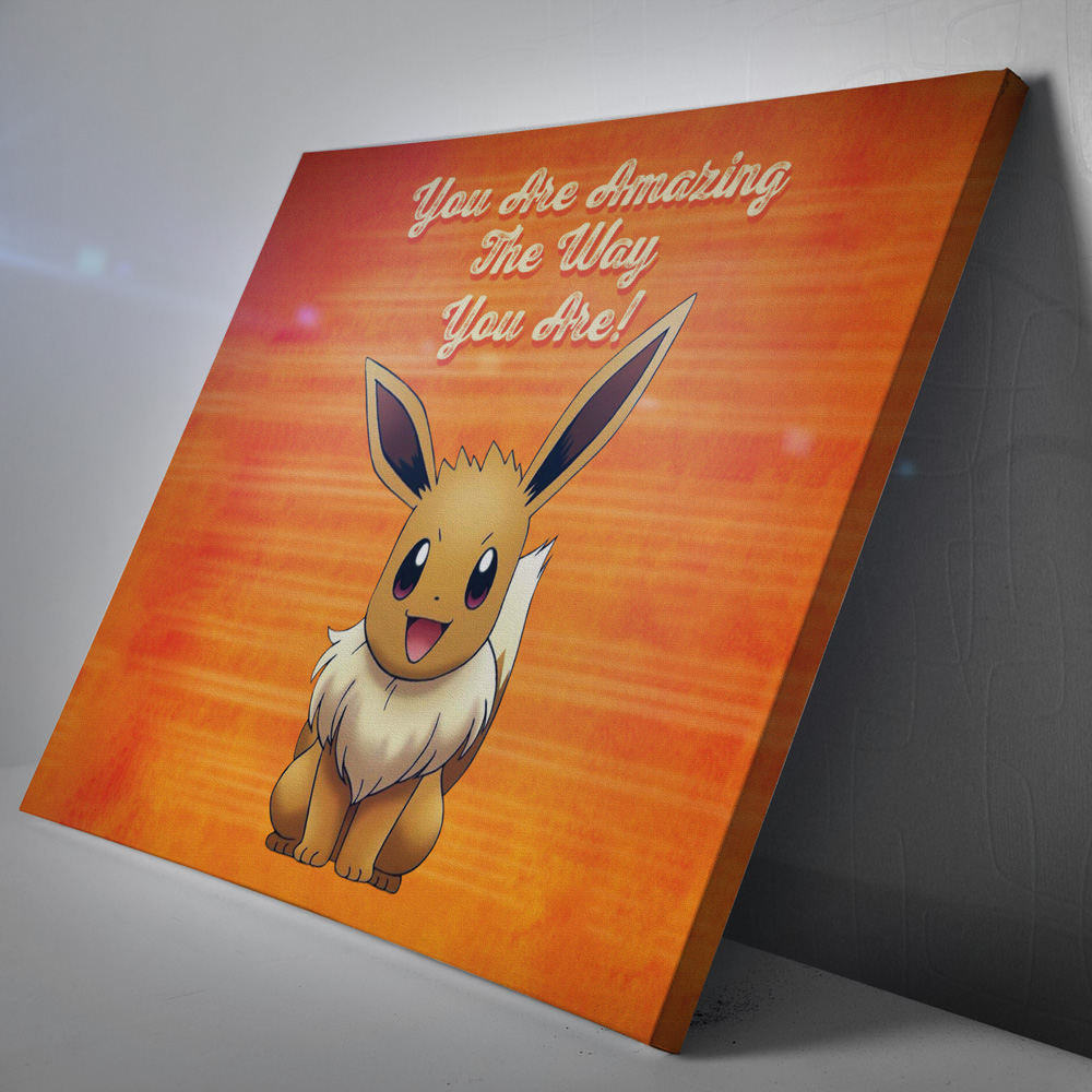 Eevee Amazing Pokemon Canvas Poster Print Wall Art Decor – Cadadesigns