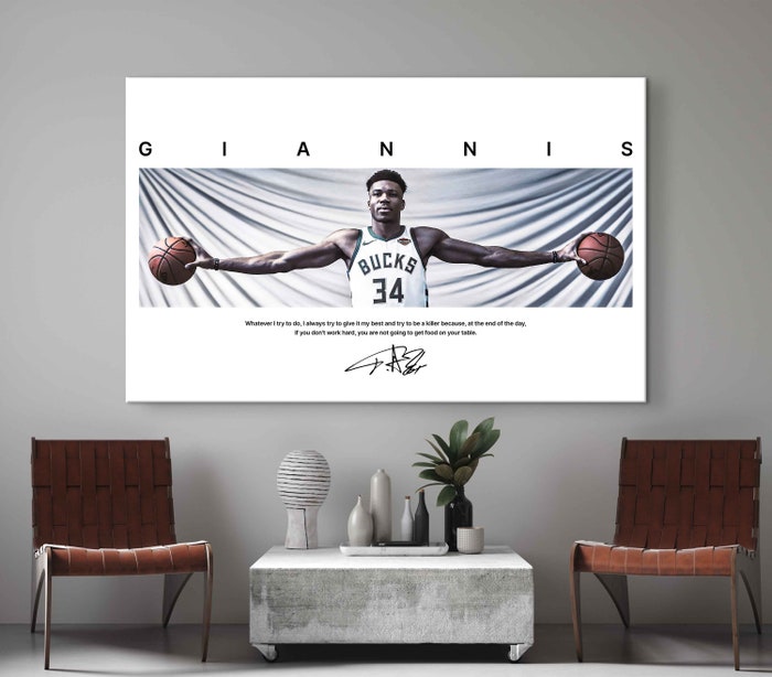 Giannis Antetokounmpo Poster Milwaukee Bucks Fan Gift Giannis ...