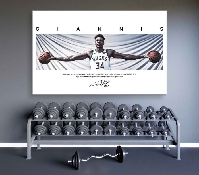 Giannis Antetokounmpo Poster Milwaukee Bucks Fan Gift Giannis ...