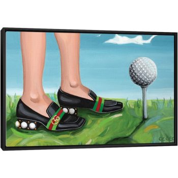 Girl Wearing Gucci Pearl Loafers - Black Framed Canvas