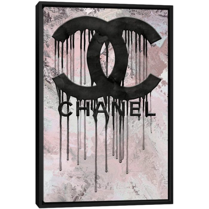 Grunged And Dripping CC - Black Framed Canvas