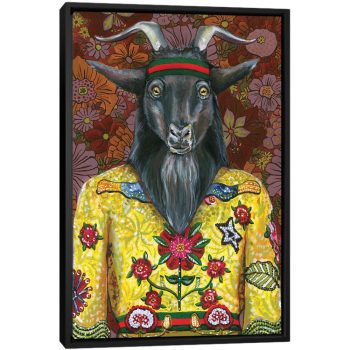 Gucci Baphomet - Black Framed Canvas, Stretched Wrapped Canvas Print, Wall Art Decor