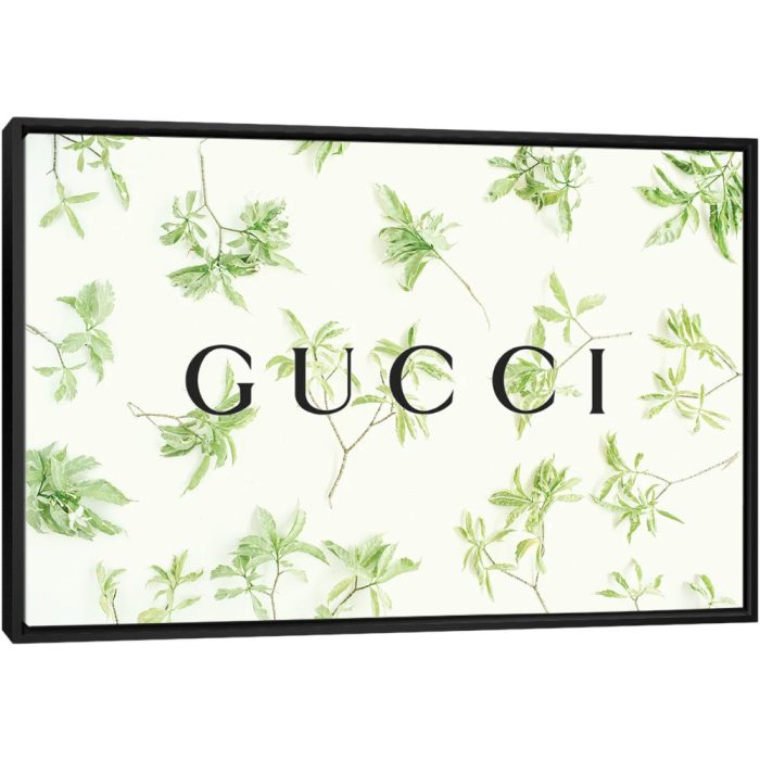 Gucci Botanical - Black Framed Canvas