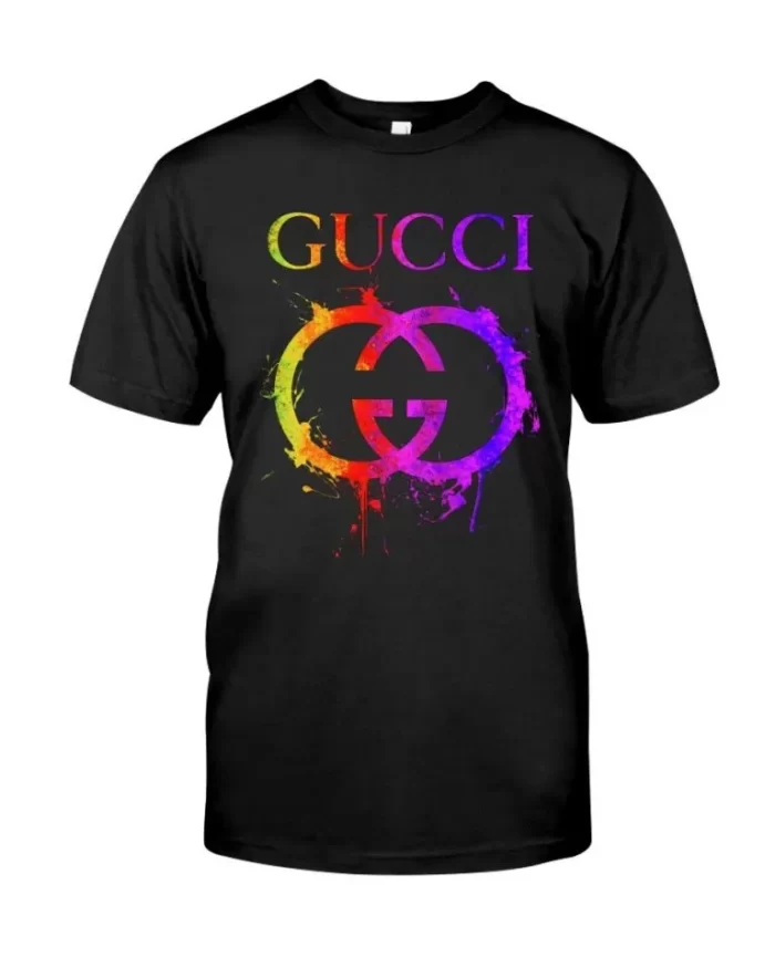 Gucci Colorful Logo Black Luxury Brand Unisex T-Shirt Kid T-Shirt LTS037