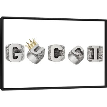 Gucci Crown Rings - Black Framed Canvas