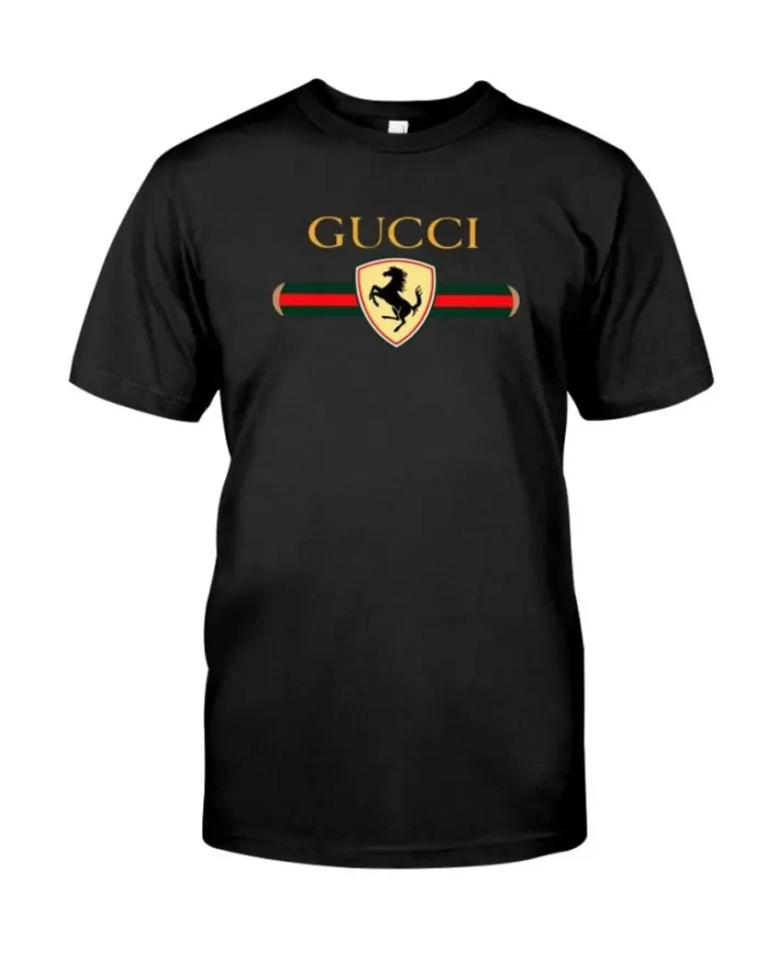 Gucci Ferrari Black Luxury Brand Unisex T-Shirt Kid T-Shirt LTS031