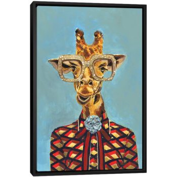 Gucci Giraffe - Black Framed Canvas
