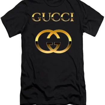 Gucci Golden Logo Black Luxury Brand Unisex T-Shirt Kid T-Shirt LTS023