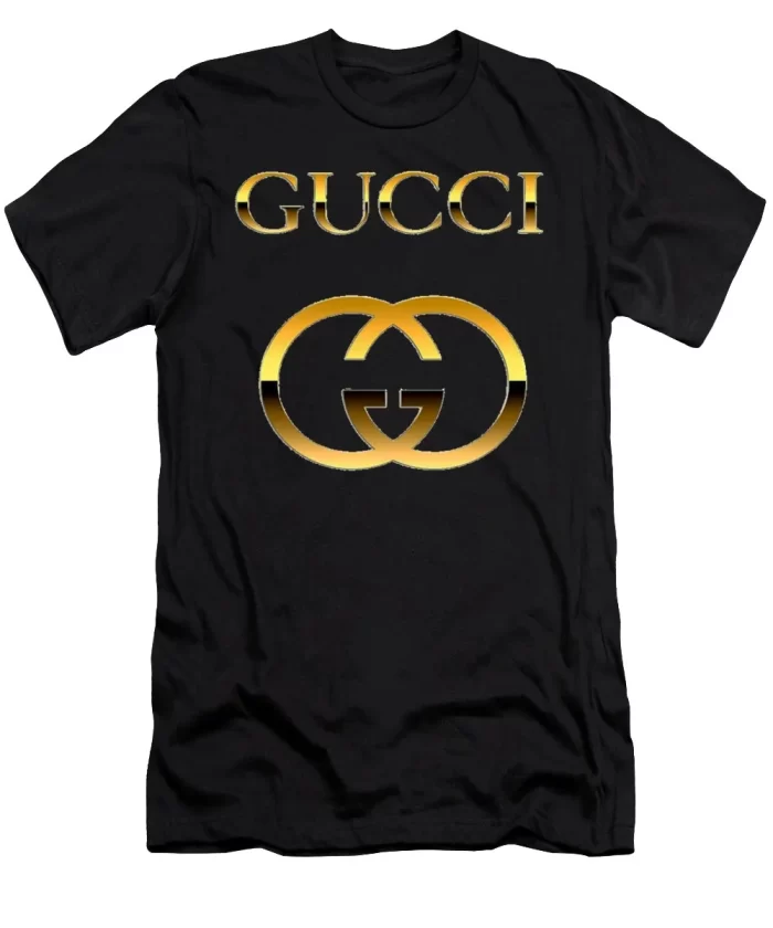 Gucci Golden Logo Black Luxury Brand Unisex T-Shirt Kid T-Shirt LTS023