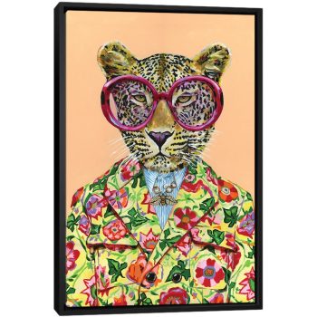 Gucci Leopard - Black Framed Canvas