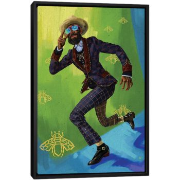Gucci Man - Black Framed Canvas, Stretched Wrapped Canvas Print, Wall Art Decor