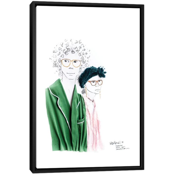 Gucci Men'S Spring/Summer 2016 Tommy Ton Rendition - Black Framed Canvas