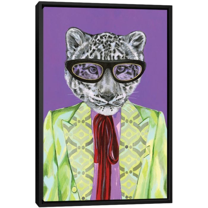 Gucci Snow Leopard - Black Framed Canvas