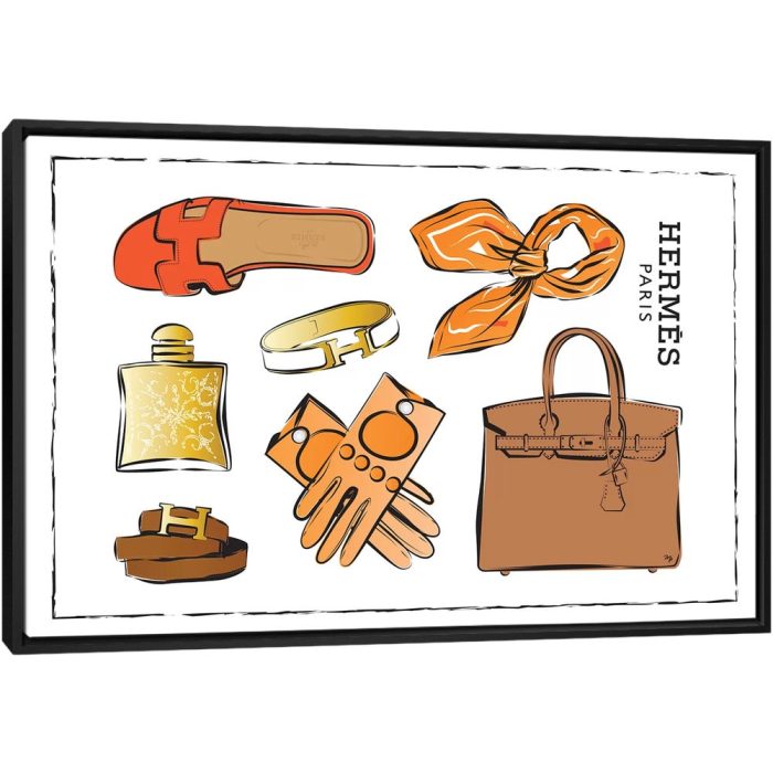 Hermes Accessories - Black Framed Canvas